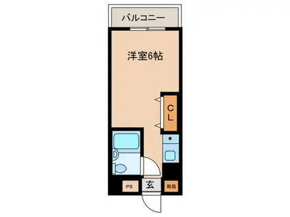 エルウイング板橋本町(ワンルーム/4階)の間取り写真