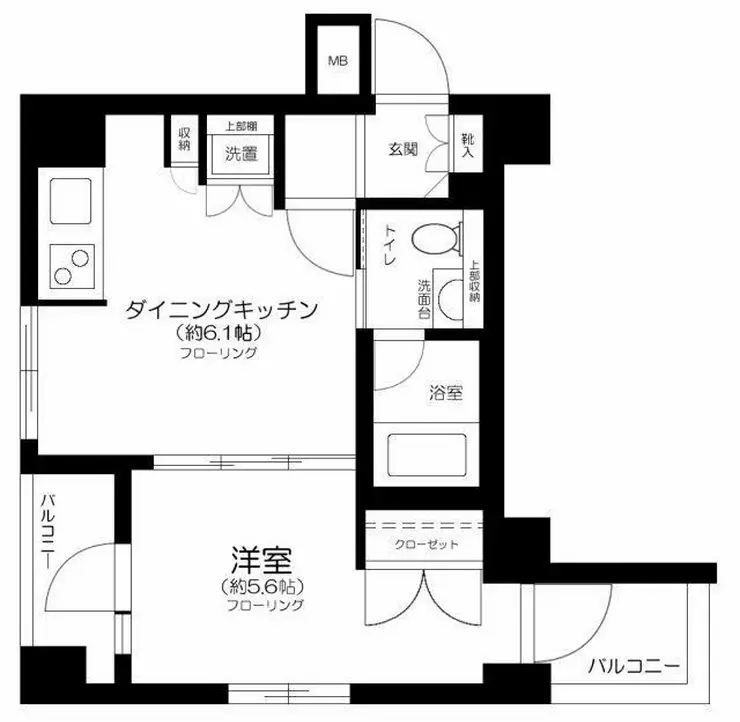 エスコートノヴェル用賀 2階階 間取り