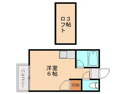 メゾンYNII(ワンルーム/1階)の間取り写真