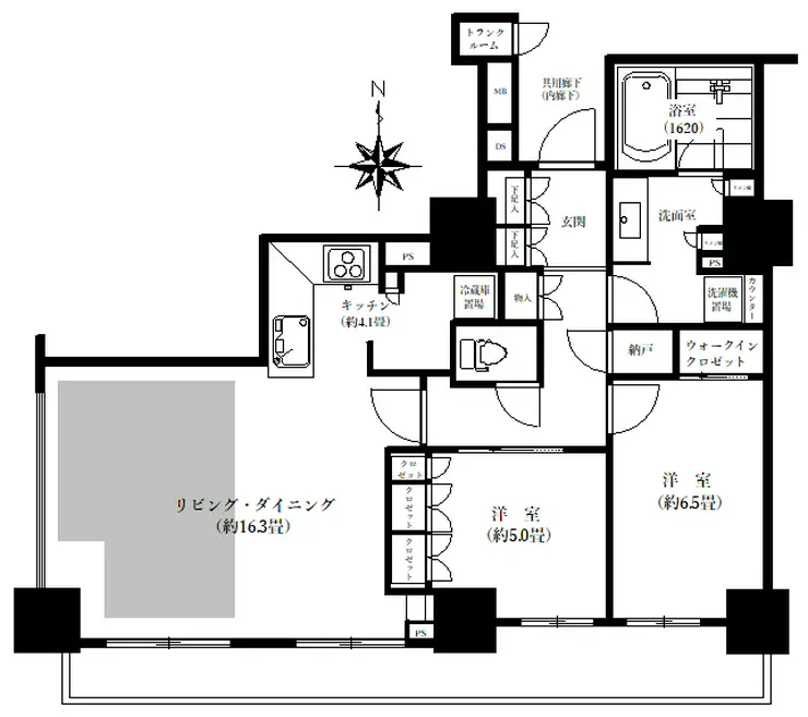 Brillia Tower上野池之端 33階階 間取り