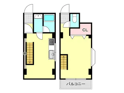 ファミール壱番館(1LK/2階)の間取り写真