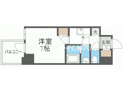 WORVE大阪本町(1K/12階)の間取り写真