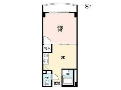 プロビデンス花畑(1DK/3階)の間取り写真