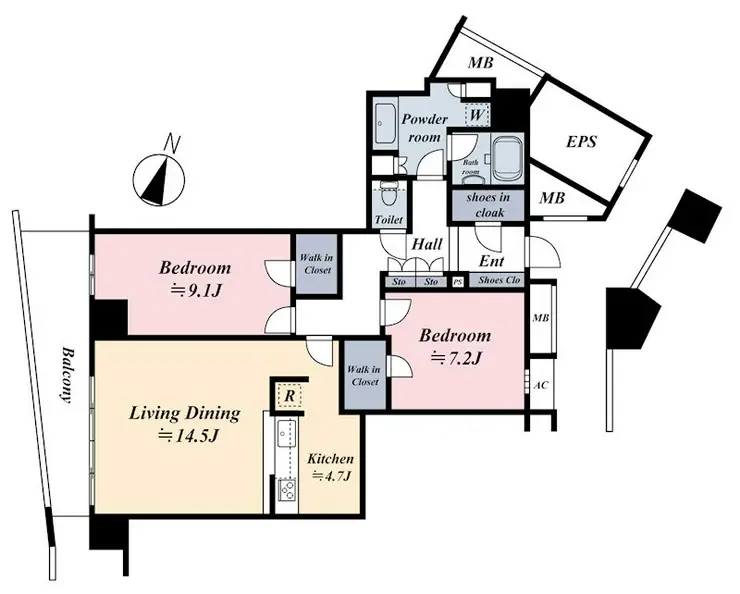 キャピタルマークタワー 39階階 間取り