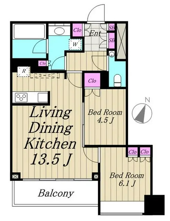 ザ・パークハウス三軒茶屋タワー 7階階 間取り