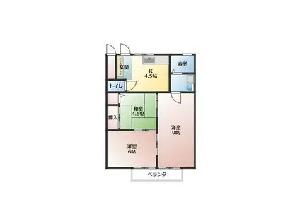 サンコーポ(3K/2階)の間取り写真