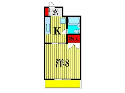 山本ビル(1K/3階)の間取り写真