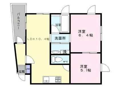 OTTOマンション(2LDK/3階)の間取り写真
