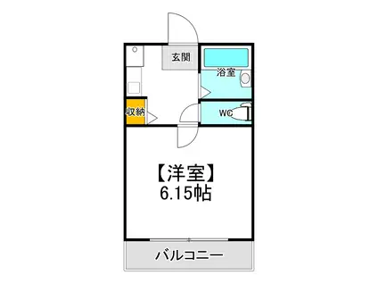 ヴェリタスA(1K/1階)の間取り写真