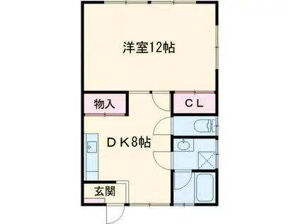 コーポ内山(1DK/2階)の間取り写真