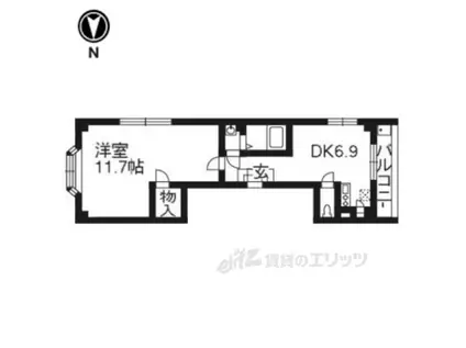 RIZE F(1DK/3階)の間取り写真