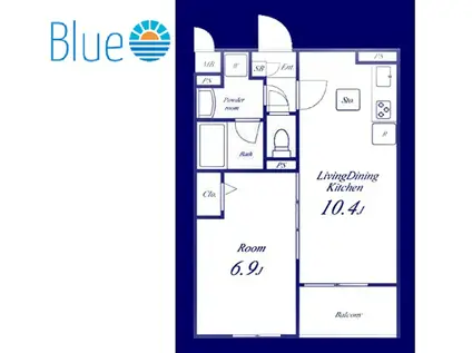 ティーアネックス(1LDK/1階)の間取り写真