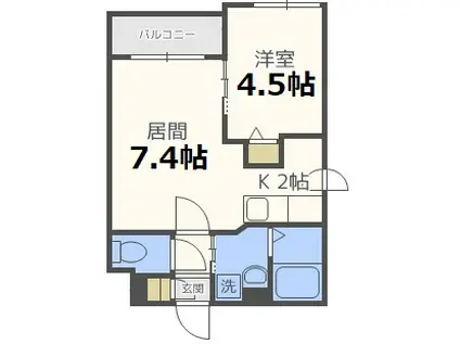 SEA AVENIR(1LDK/4階)の間取り写真