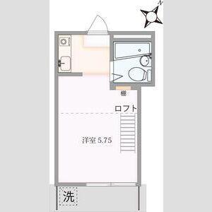 ヴィラ一番町(1K/1階)の間取り写真