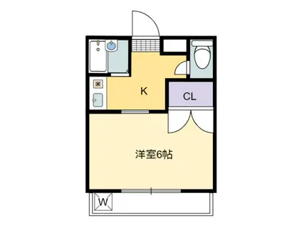 クレジュールビザン(1K/3階)の間取り写真