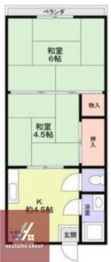 鈴木マンション(2K/3階)の間取り写真