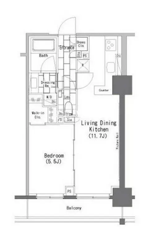 ザ・パークハビオ上野レジデンス 4階階 間取り