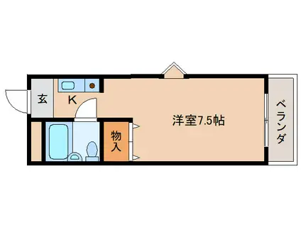 三芳ビル(1K/3階)の間取り写真