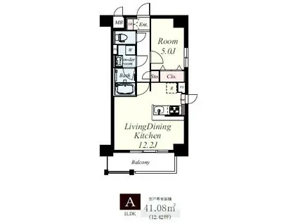 ブライジング(1LDK/1階)の間取り写真