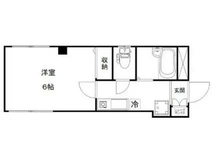 ドミール桜木(1K/3階)の間取り写真