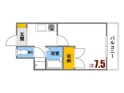 池口ビル(1K/4階)の間取り写真