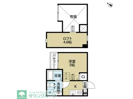 CONNE(ワンルーム/1階)の間取り写真