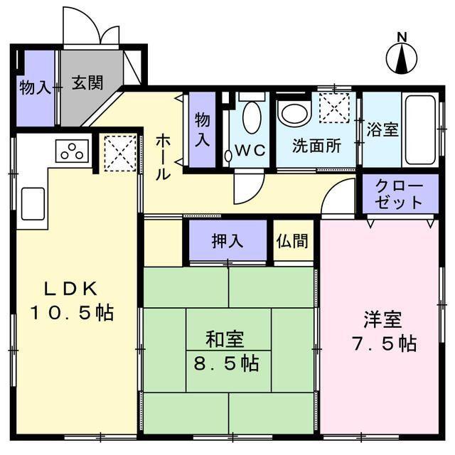 ハイム・マツムラ(2LDK/1階)の間取り写真