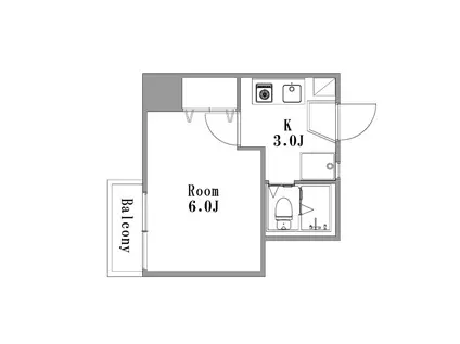 山根ビル柳が丘(1K/3階)の間取り写真