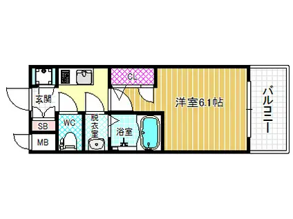 エスリード梅田グランノース(1K/7階)の間取り写真