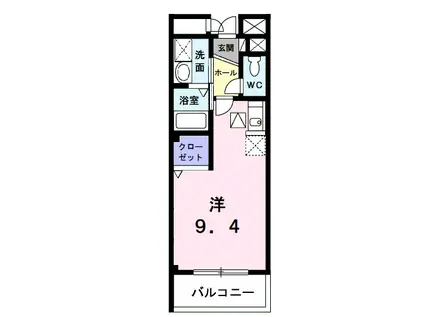 プリマヴェーラ(ワンルーム/1階)の間取り写真