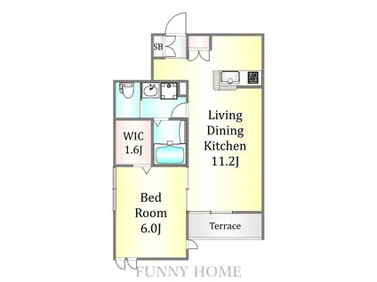 LA CEREZA(1LDK/1階)の間取り写真