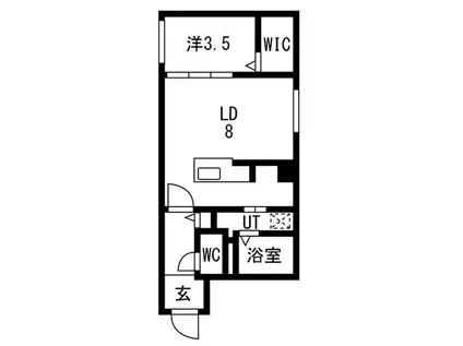 リッツグランデ八軒(1LDK/3階)の間取り写真