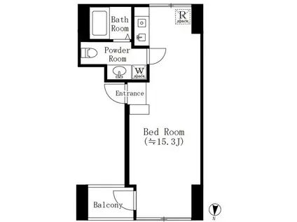 STELLA池上(ワンルーム/5階)の間取り写真