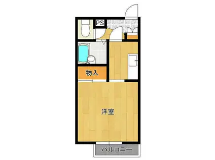 トラッド・ユキ(1K/1階)の間取り写真