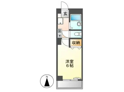 AVENUE諏訪(1K/2階)の間取り写真