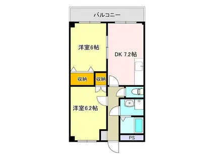 エ・パ・スウィール(2DK/1階)の間取り写真