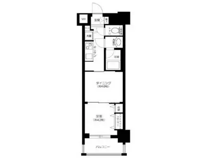 日神デュオステージ亀戸(1DK/5階)の間取り写真