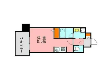 LANDIC H1916(ワンルーム/6階)の間取り写真