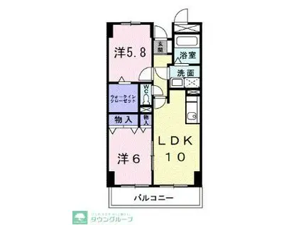 ベルコリーナ東戸塚(2LDK/3階)の間取り写真