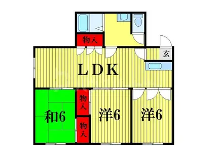 フローライト市川(3LDK/7階)の間取り写真