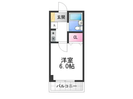 アヴニールふじわら(1K/4階)の間取り写真