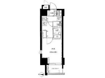 アーバンファースト両国(1K/3階)の間取り写真