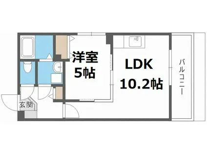 アステール学園前(1LDK/4階)の間取り写真