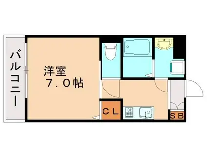 GRAN REGALE(1K/3階)の間取り写真