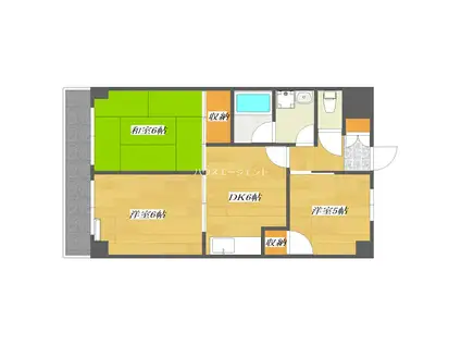 後藤マンション(3DK/1階)の間取り写真