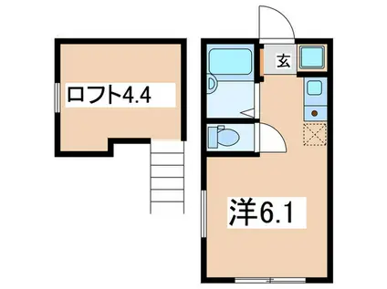 セントラルコート妙蓮寺(ワンルーム/2階)の間取り写真