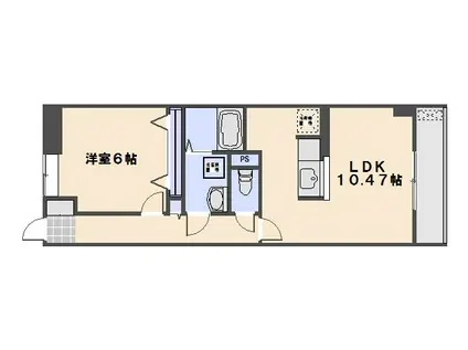 ベルエクセレント(1LDK/3階)の間取り写真