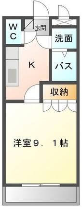 ルミナスハイム壱番館(1K/1階)の間取り写真