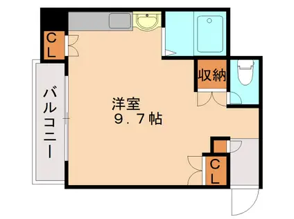 サルヴァトーレ 今宿(ワンルーム/3階)の間取り写真