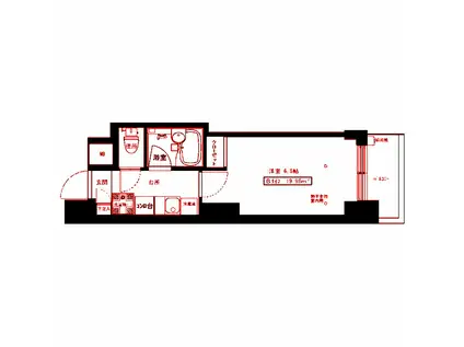 アベニュー横濱(1K/7階)の間取り写真